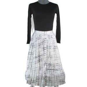 AVEC LES FILLES BLACK & WHITE PLEATED SKIRT